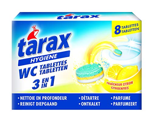 Tarax - Tablettes WC Triple Action - 8 Doses / 200 g - Lot de 4