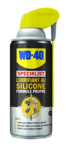 WD-40 Specialist • Lubrifiant Au Silicone • Spray Double Position • Formule Propre • Isolation contre l'humidité • Comptatible tous métaux, plastiques, caoutchoucs et bois • 400 ML