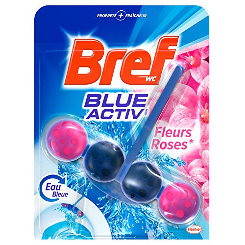 Bref Blue Activ' Fleurs Roses Blocs Nettoyants WC