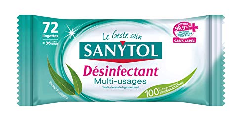 Sanytol - 33631325 - Lingettes Multi-Usages Désinfectantes x 72 lingettes
